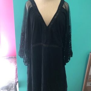 Plus Size Crochet Wide Sleeve Dress US 18